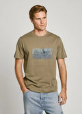 T-shirt Pepe Jeans com Logo verde 32 - vista frontal