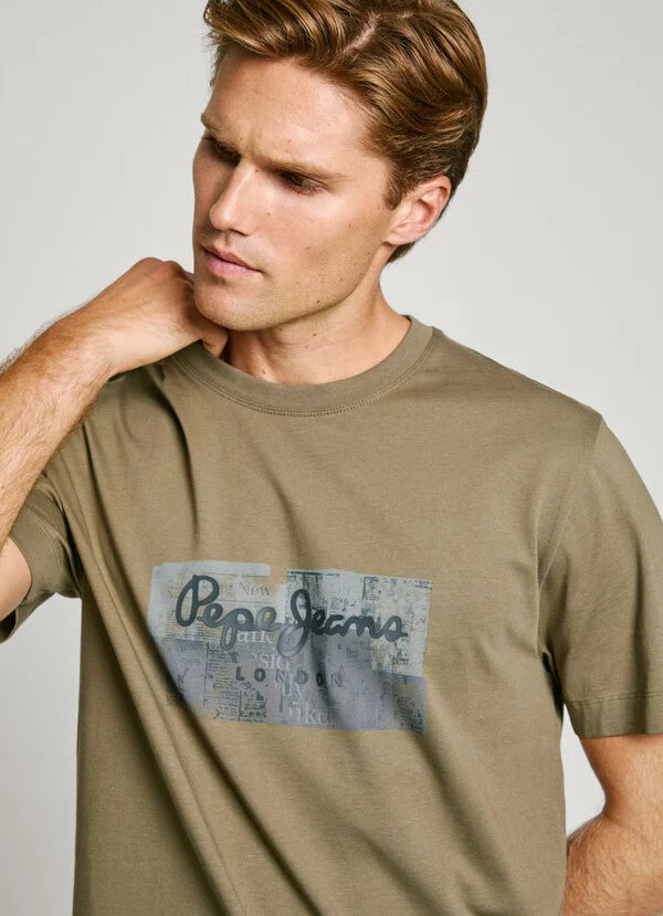 T-shirt Pepe Jeans com Logo - detalhe