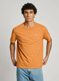 T-shirt Pepe Jeans com Logo laranja - vista frontal