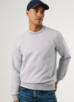 Sweatshirt Pepe Jeans Logo Bordado - Regular Fit cinza - vista frontal