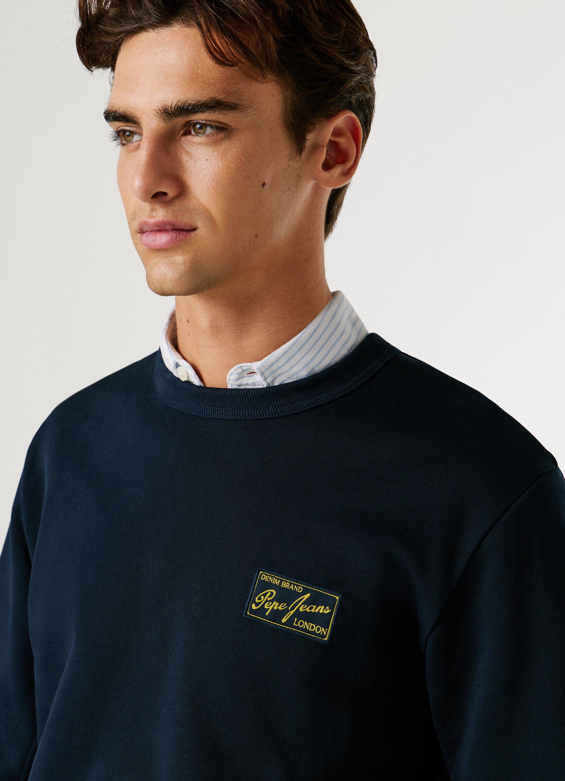 Sweatshirt Pepe Jeans Azul com decote redondo