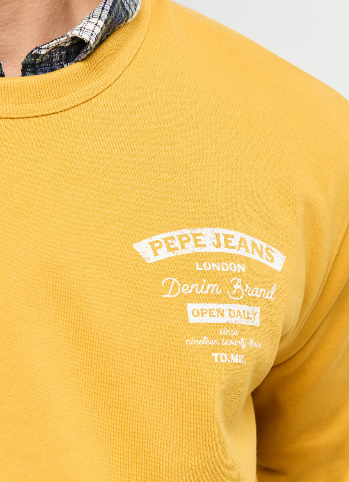 Pepe Jeans Sweatshirt cardada gola redonda estampada