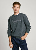 Sweatshirt Pepe Jeans Logo Bordado - Regular Fit cinzento - vista frontal