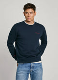 Sweatshirt Pepe Jeans Logo Bordado - Regular Fit azul - vista frontal