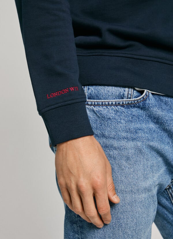 Sweatshirt Pepe Jeans Logo Bordado - Regular Fit - detalhe