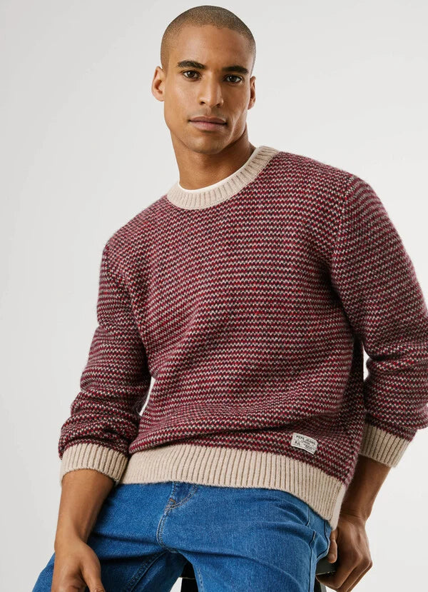 Camisola Pepe Jeans Jacquard Riscas - detalhe