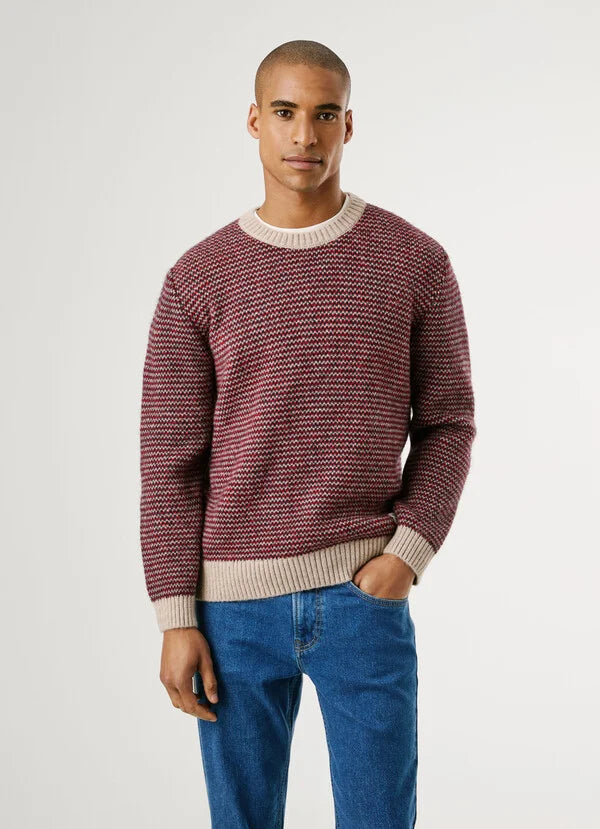 Camisola Pepe Jeans Jacquard Riscas - vista frontal