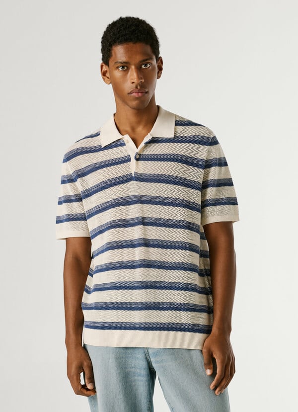 Pepe Jeans Polo striped knit