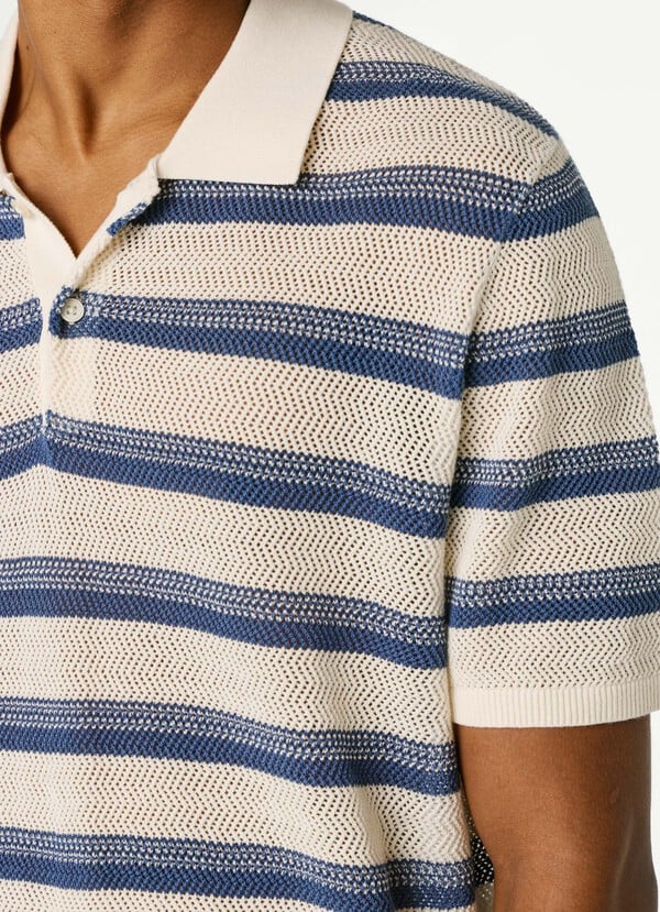 Pepe Jeans Polo striped knit