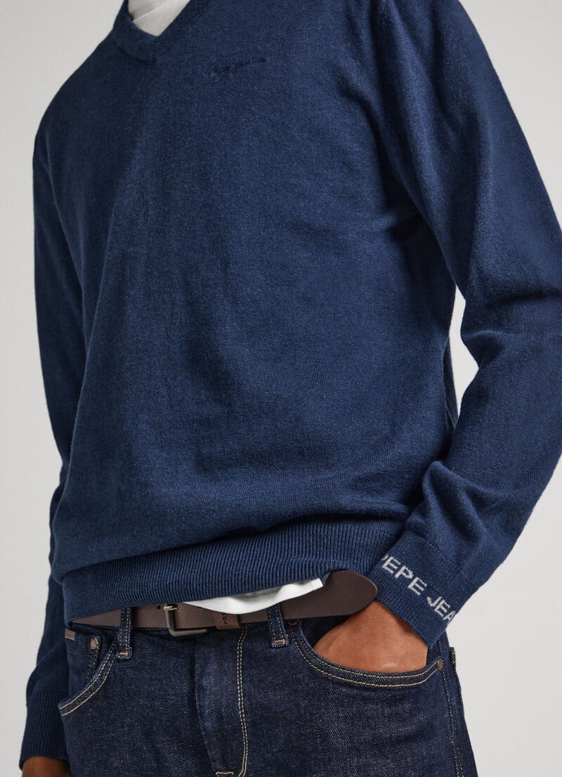 Camisola Pepe Jeans Decote em V - detalhe