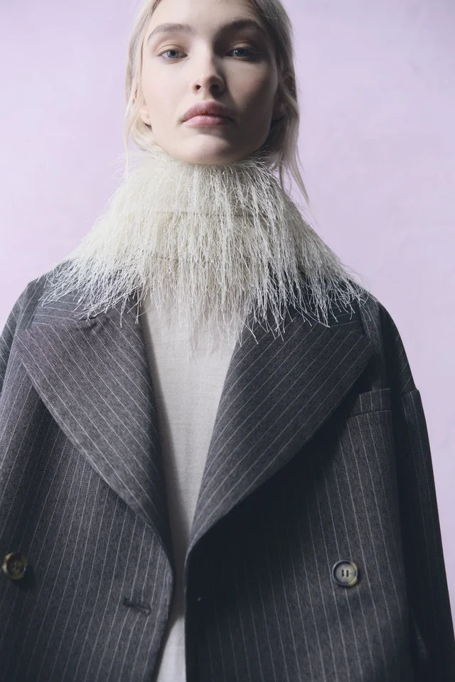 Psophia Blazer risca de giz