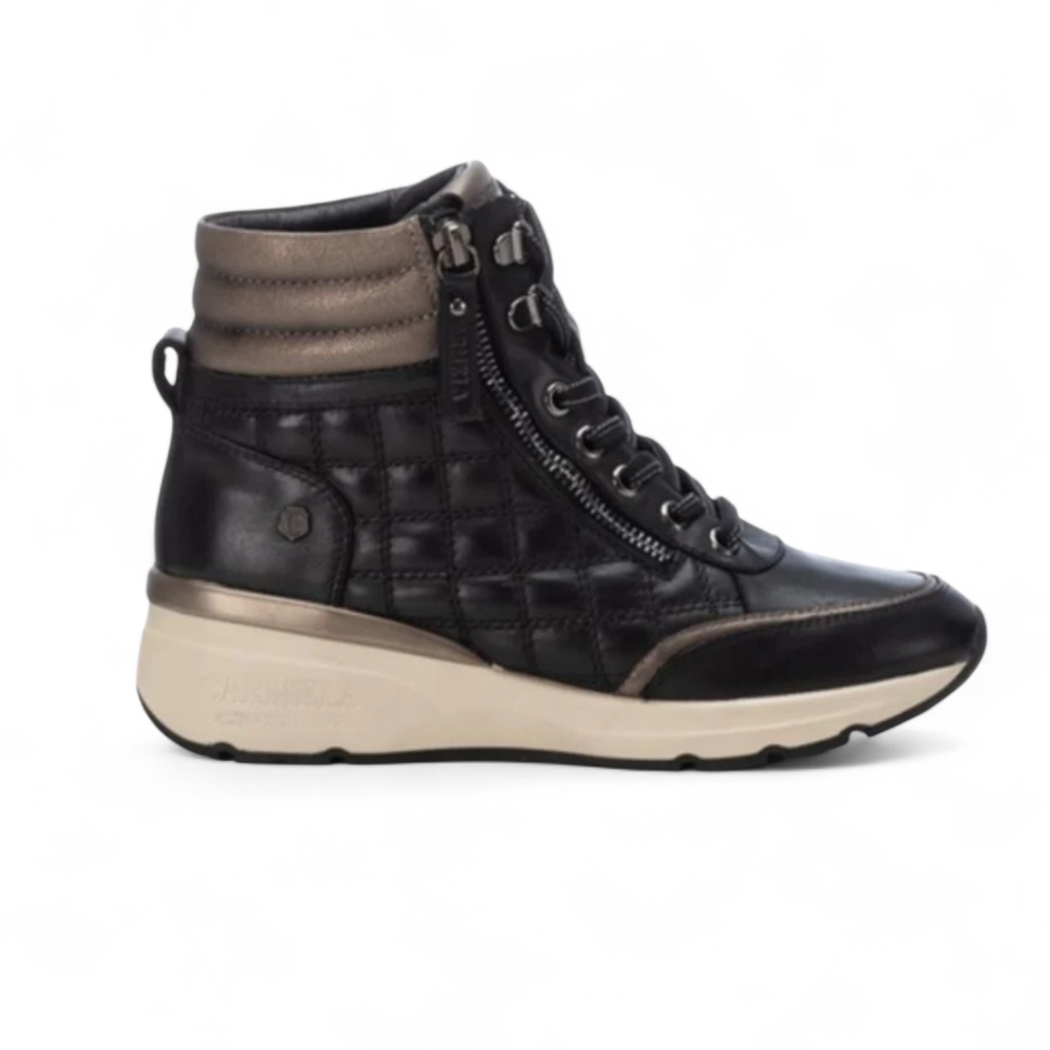 Carmela Botim Pele com Fecho Ankle Boot