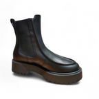 Nero Giardini Black Leather Short Chelsea Boots