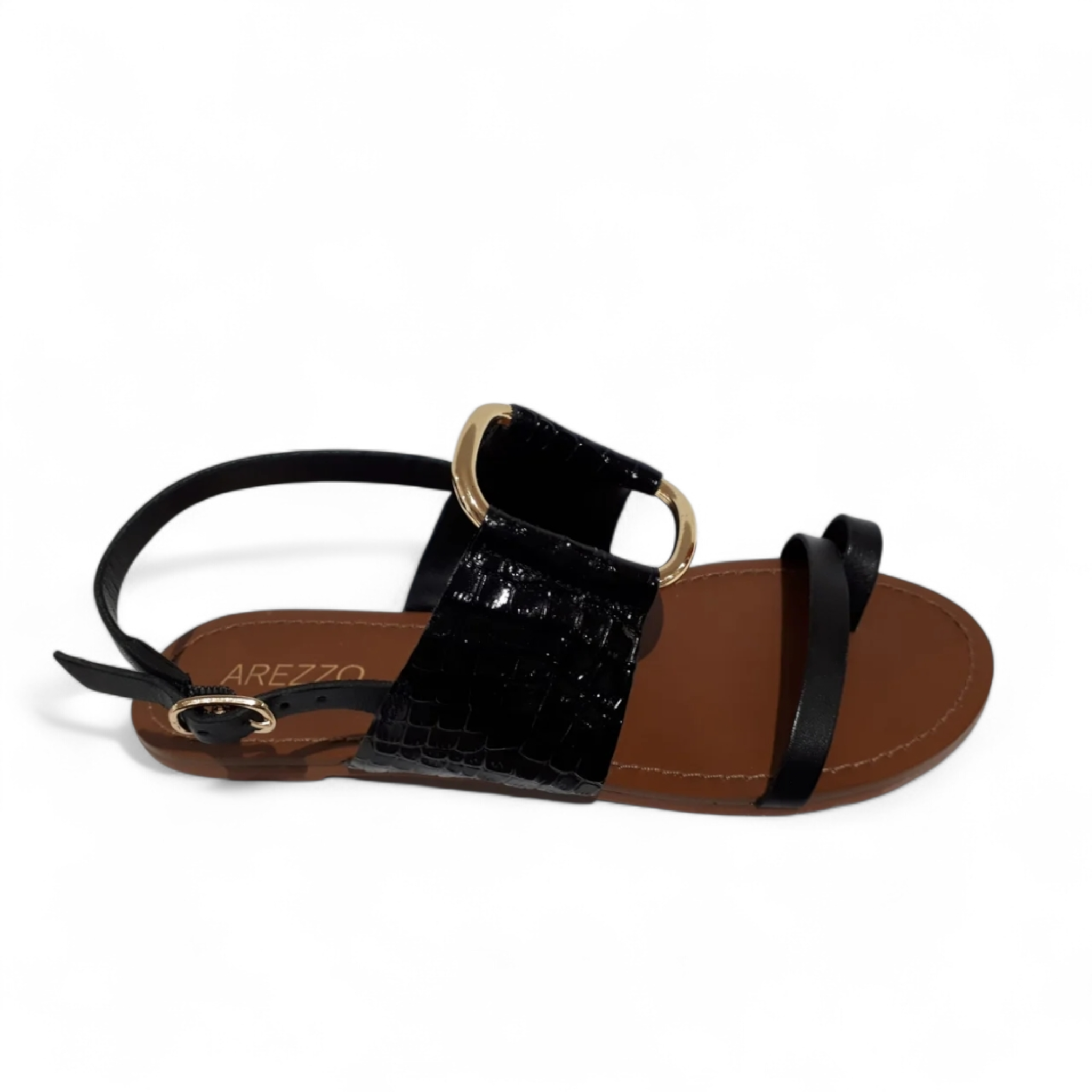 Arezzo Sandália Preta Pele