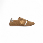 Carmela Ténis Camurça castanho e prateado