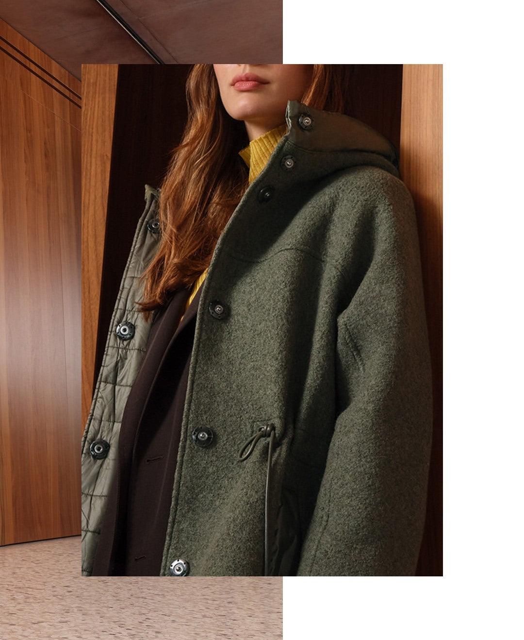 Geox Parka Verde cordão regulável na cintura