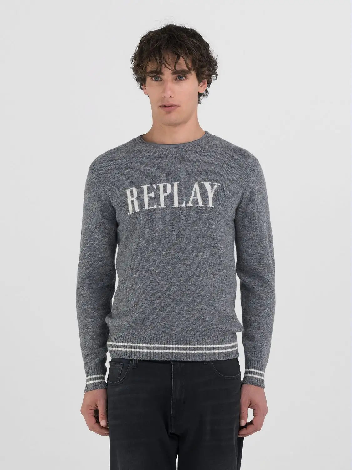 Replay Malha cinzento - vista frontal