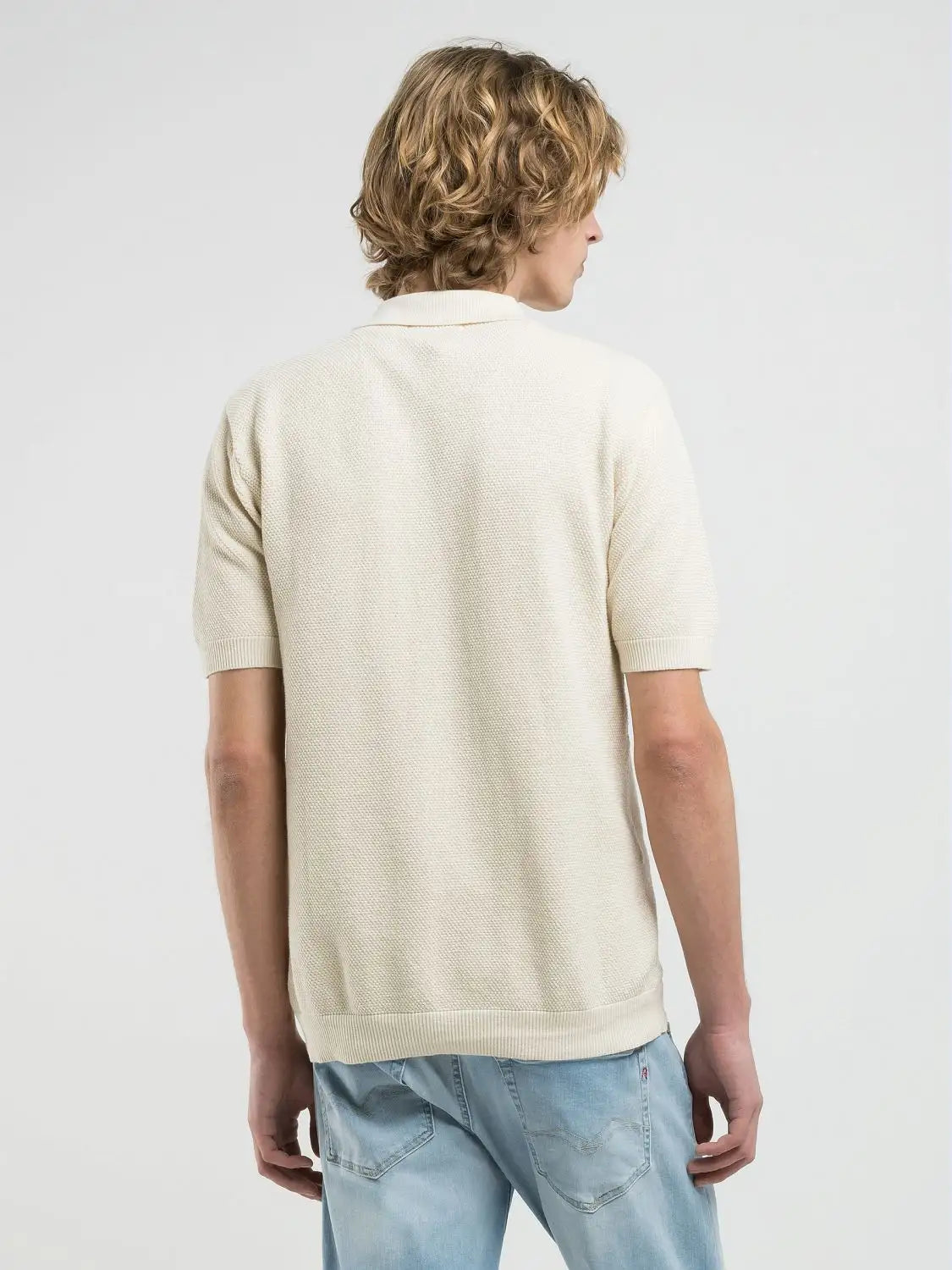 Replay Polo malha - detalhe