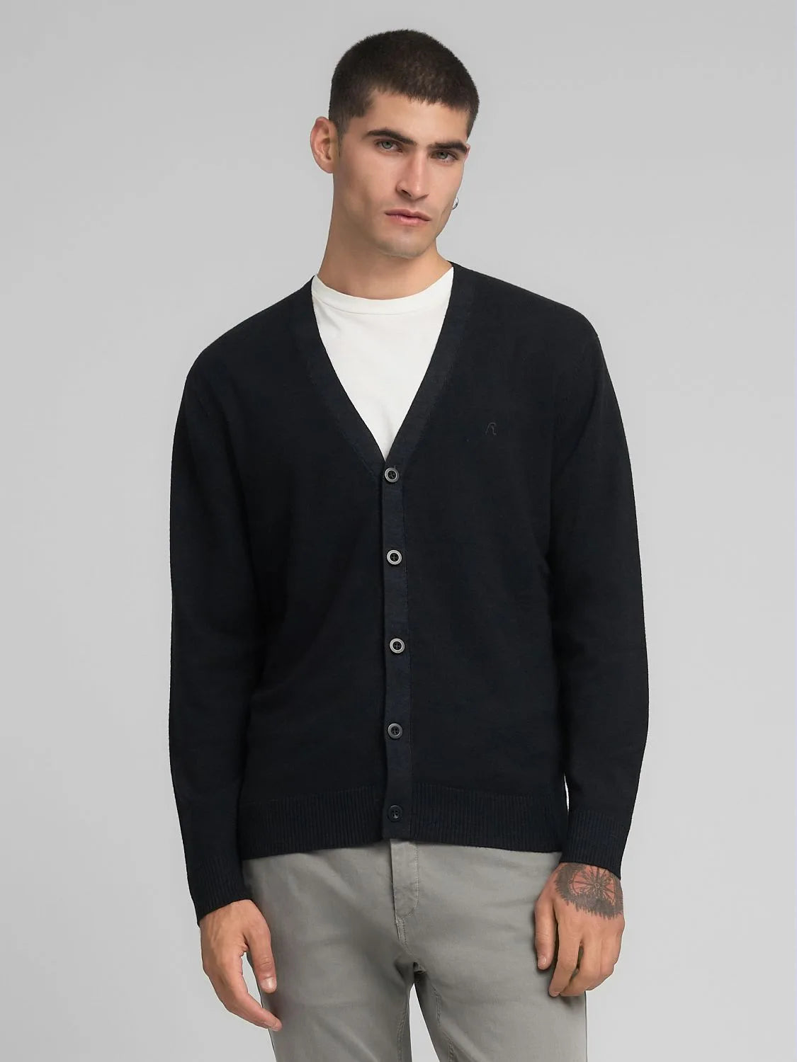 Replay Casaco malha Homem preto - vista frontal