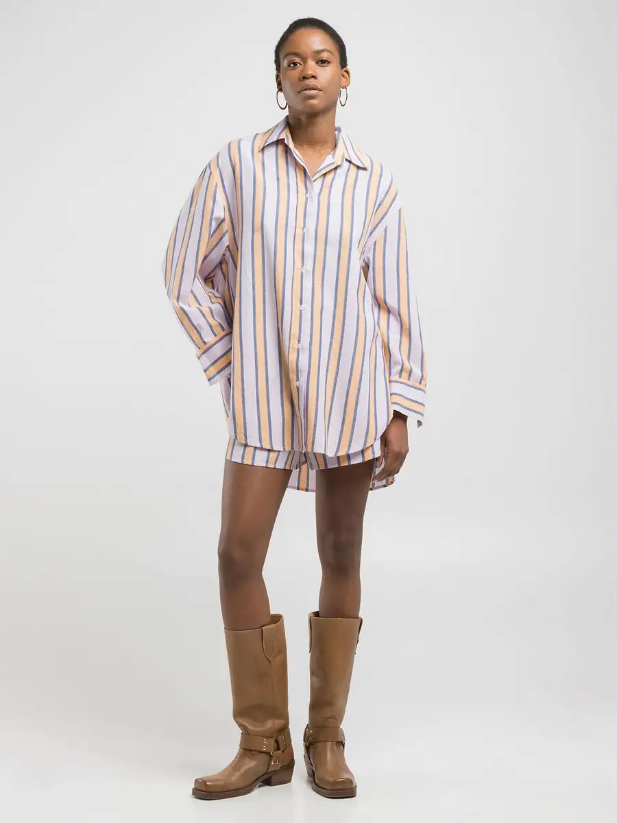 Replay Camisa riscas oversize