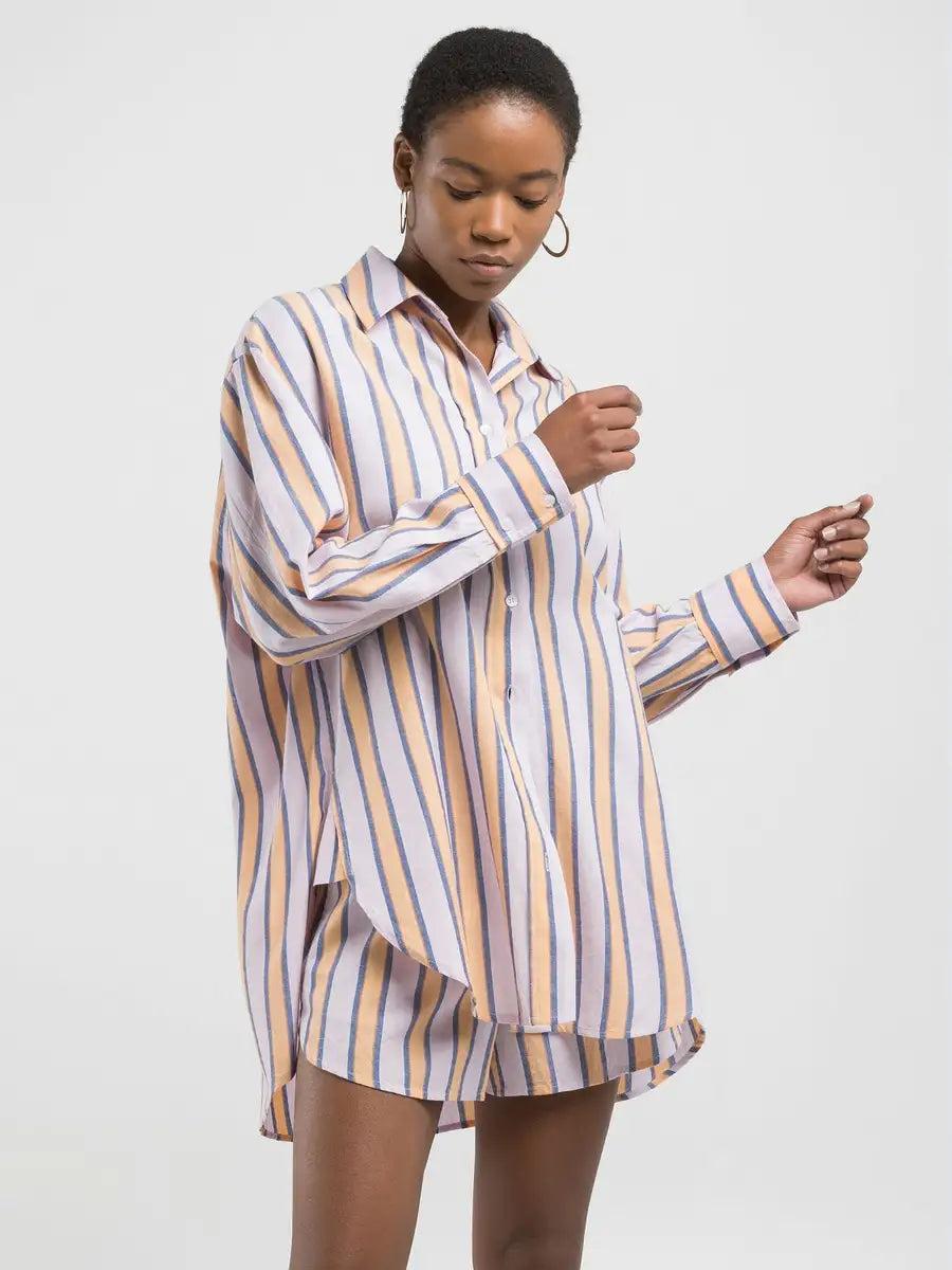 Replay Camisa riscas oversize