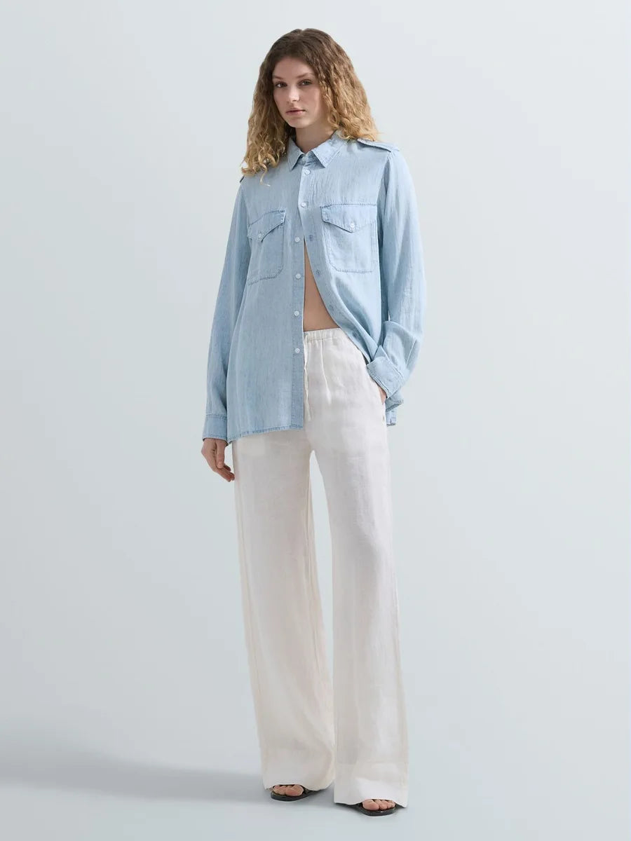 Replay Camisa Oversize Denim