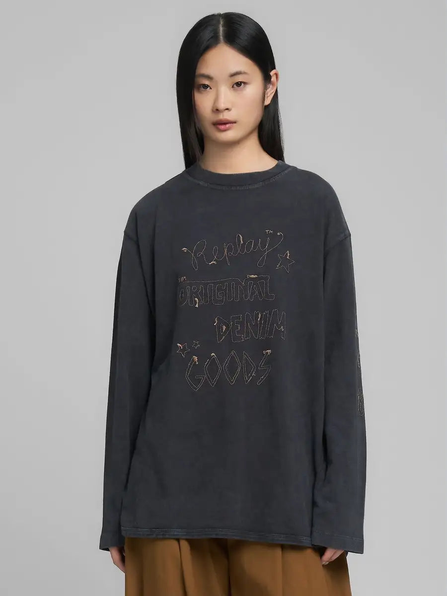 Replay Sweatshirt boy fit - detalhe