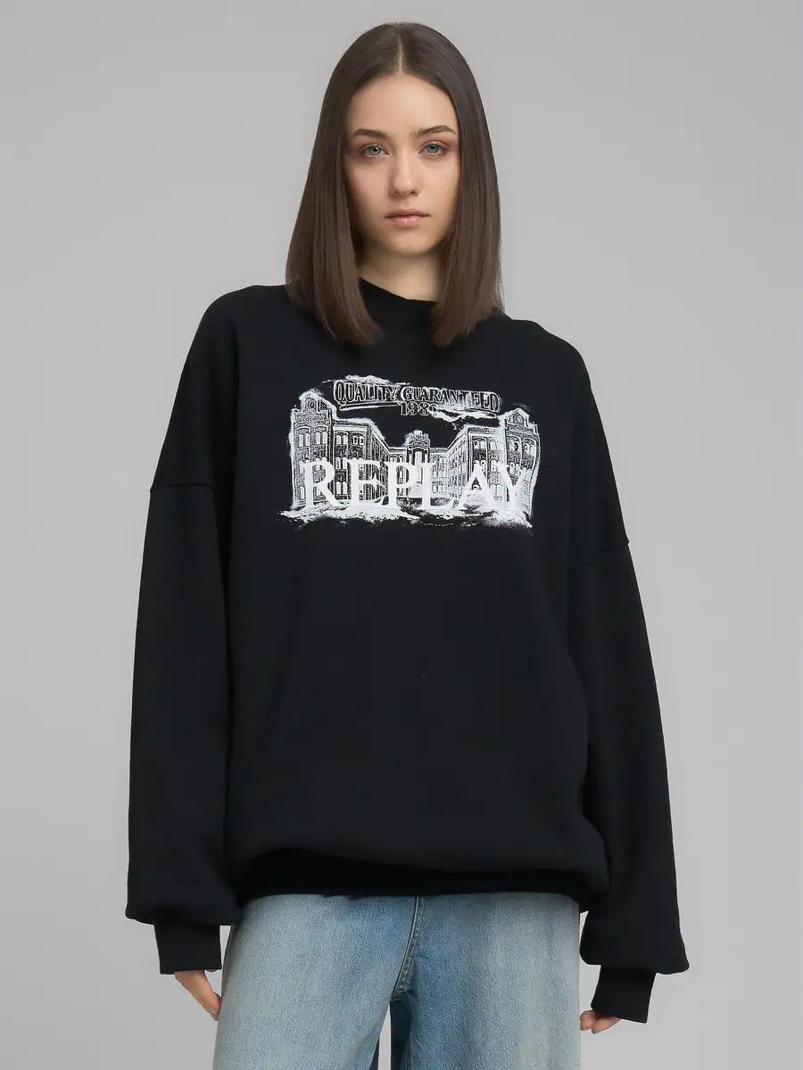 Replay Sweatshirt oversize - detalhe
