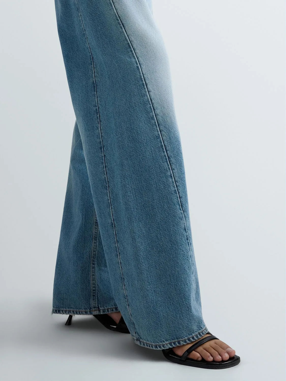 Replay calças Narja denim azul escuro folgadas cintura baixa