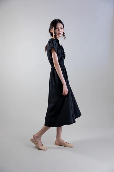 Psophia Vestido com aplicação flor