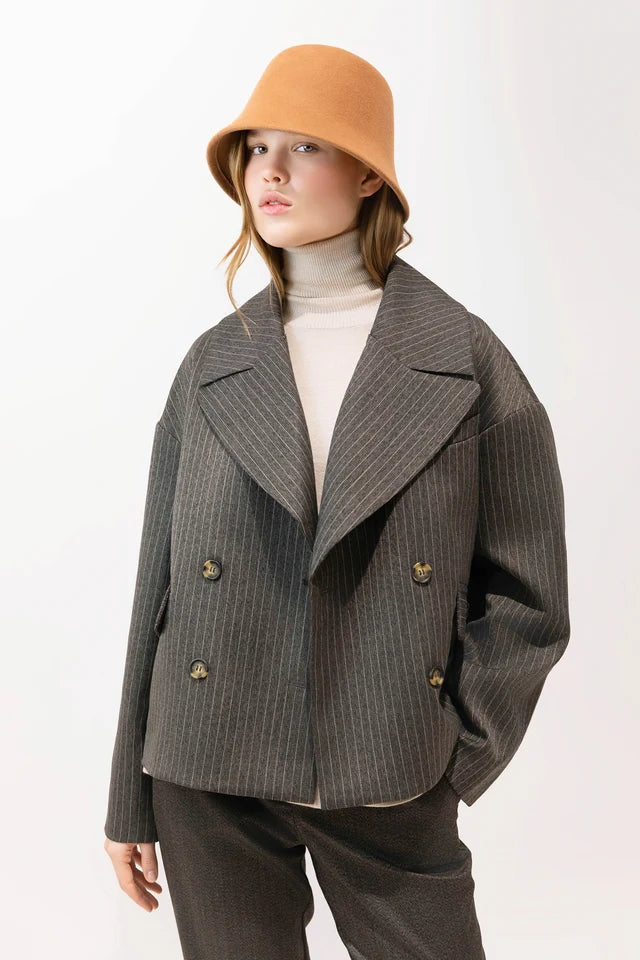 Psophia Blazer risca de giz