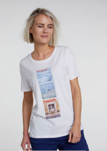 Oui T-shirt Algodão Lã Modelo 2 - detalhe