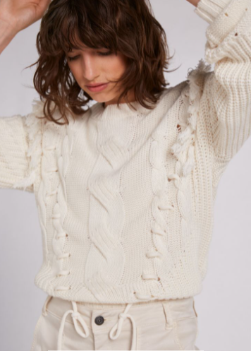 Oui Casaco Algodão Lã Modelo 2 - vista frontal