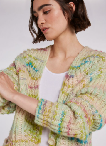 Oui Casaco Algodão Lã - vista frontal