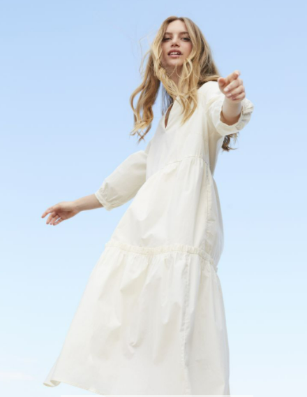 Oui Vestido Algodão Lã - vista frontal