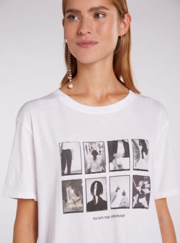 Oui T-shirt Algodão Lã - vista alternativa