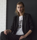 Oui T-shirt Algodão Lã