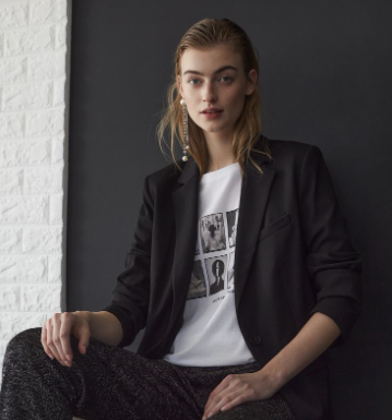 Oui T-shirt Algodão Lã