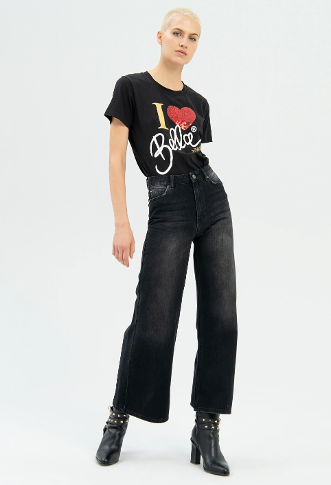 Fracomina Calças Ganga Lã Algodão Modelo 2 - vista alternativa