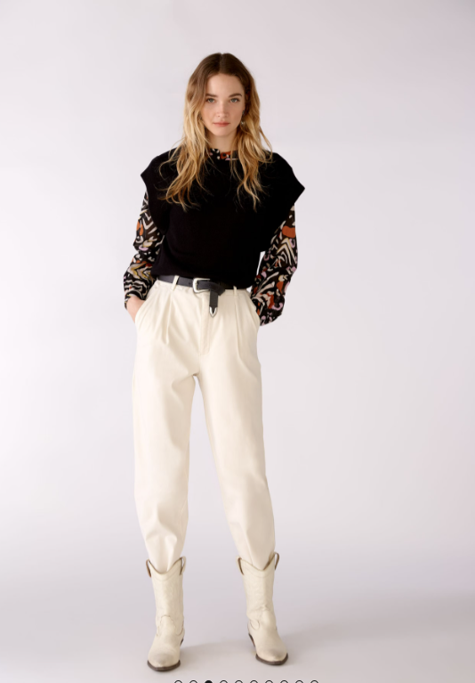 Oui Blusa Algodão Lã Estampado