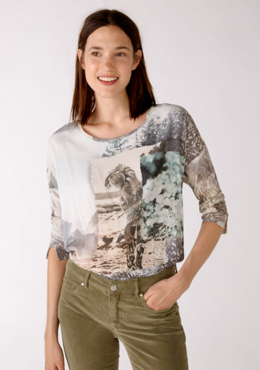 Oui Camisola Algodão Lã Gola Redonda Modelo 3