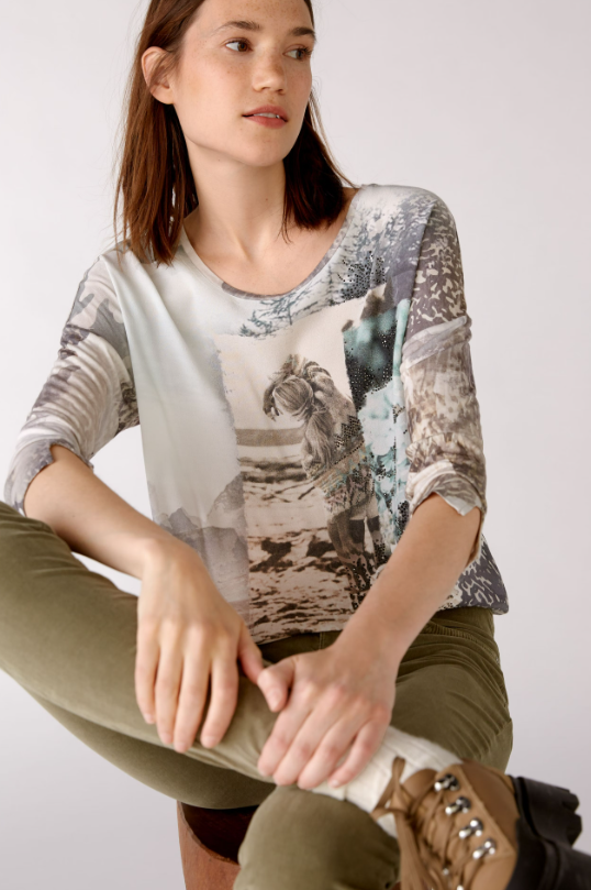 Oui Camisola Algodão Lã Gola Redonda Modelo 3