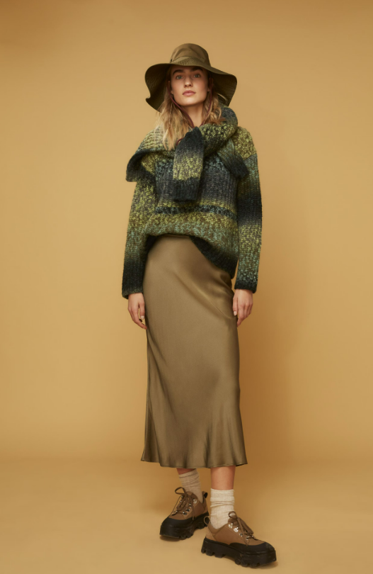 Oui Saia Lã com Fecho Comprido - vista frontal