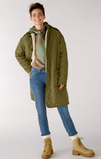 Oui Casaco Lã Gola Alta com Botões - detalhe