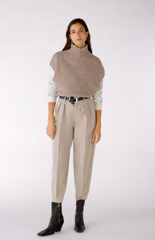 Oui Calças Lã com Bolsos - vista frontal