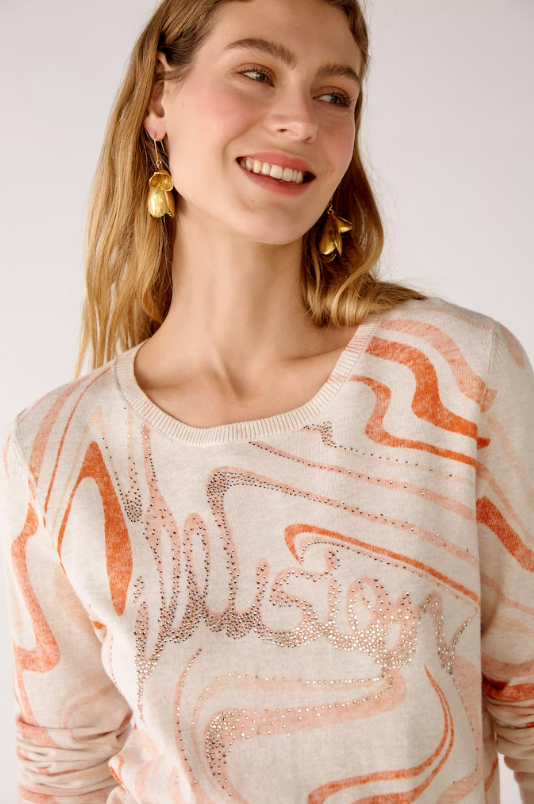 Oui Camisola Algodão Lã Gola Redonda Modelo 2