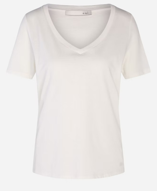 Oui T-shirt Algodão Lã Curto Modelo 2