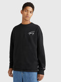 Tommy Jeans Sweatshirt Algodão Denim Poliéster preto - vista frontal