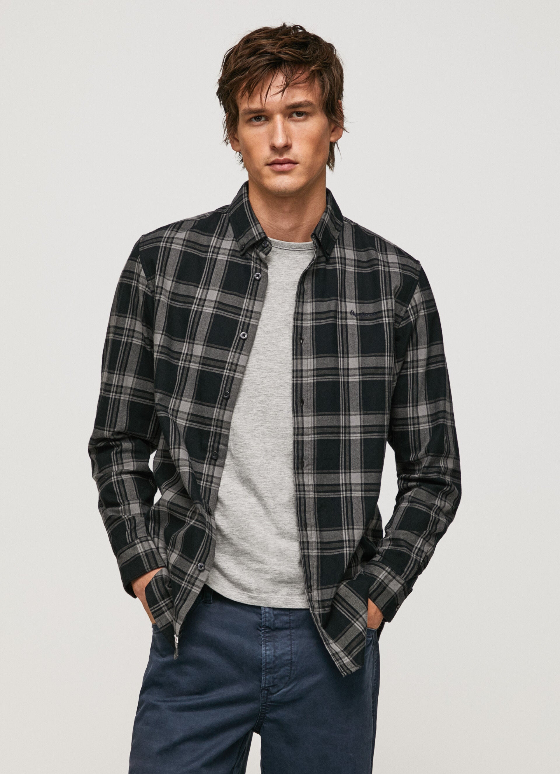 Camisa Pepe Jeans Manga Comprida preto - vista frontal