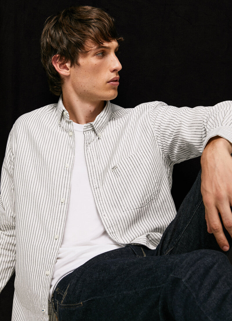 Camisa Pepe Jeans Manga Comprida branco - vista frontal